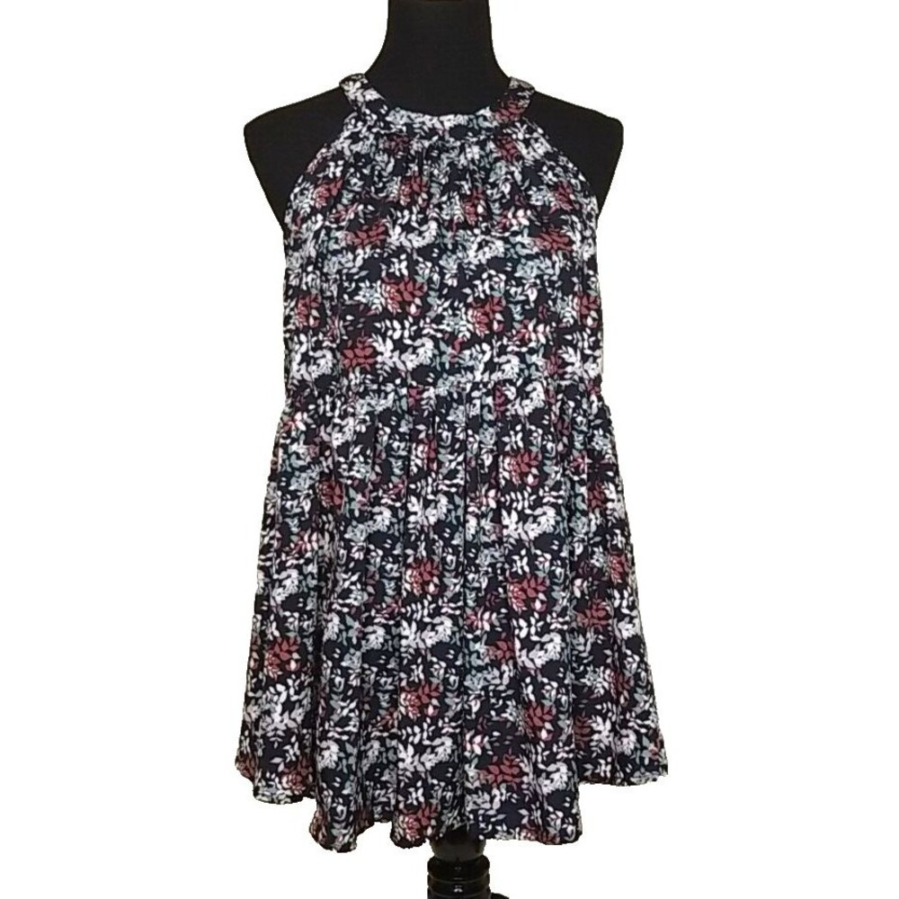 Anthropologie Easel Boho Floral Halter Sleeveless Blouse Top  Large          T33